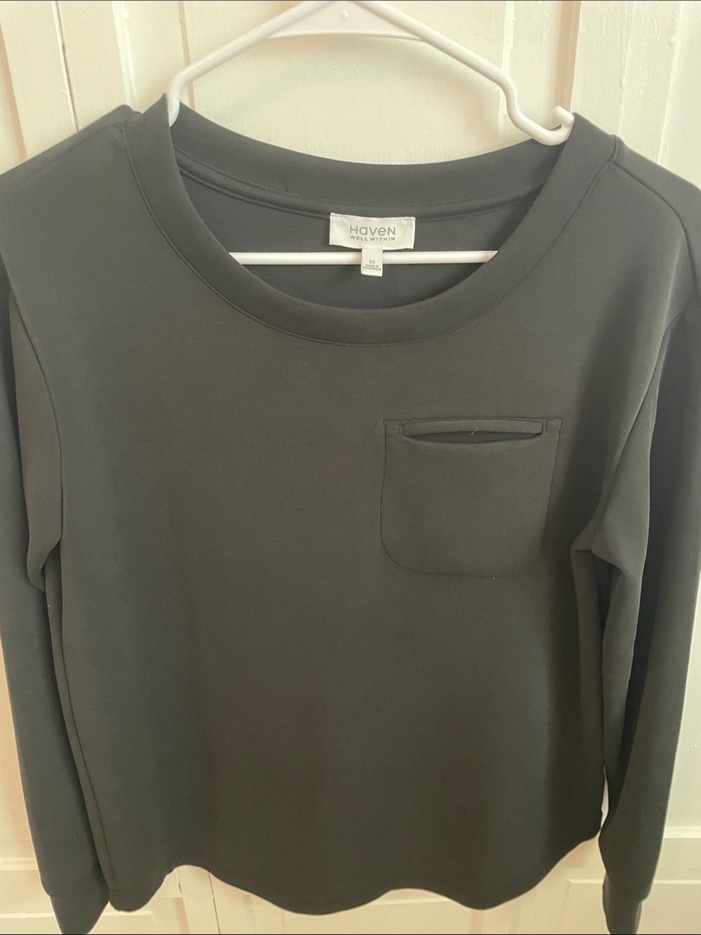 Haven Well Within Black Pocket Tee